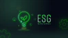 Banner - Icons with light bulb and leaf - Virtual Event - ESG by the Numbers