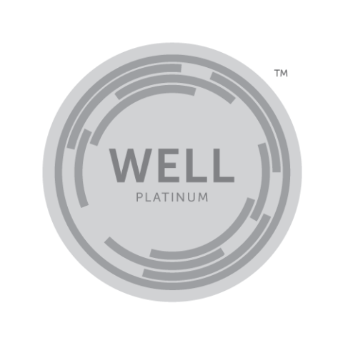 Logo of WELL Certification at the Platinum level, which Planon recently received for its Planon Innovation Campus.