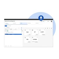 software dashboard showing space information