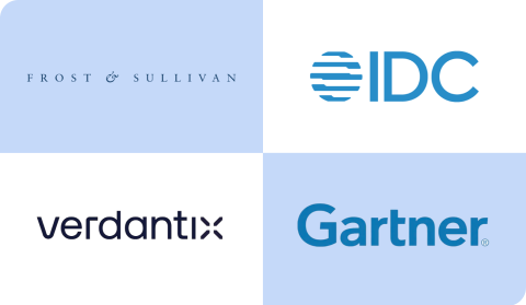 Analyst Logos: Verdantix, Gartner, IDC and Frost & Sullivan