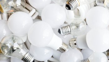 Lightbulbs used in sustainable workspaces