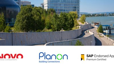 Banner of partnership Planon, NOVO and SAP