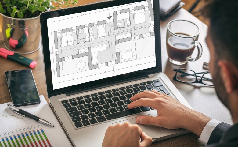 This is how you can design a floor plan on a laptop.