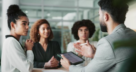 Business meeting in a office.