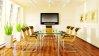 Board room with video conferencing system.