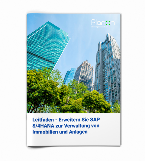 Titelseite des Planon und SAP Real Estate Buying Guide.