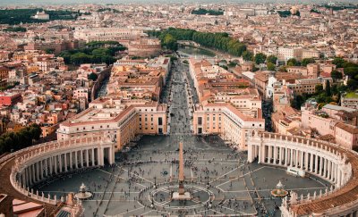 Saint Peter's Square at the Vatican in Rome.
