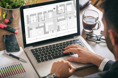 This is how you can design a floor plan on a laptop.