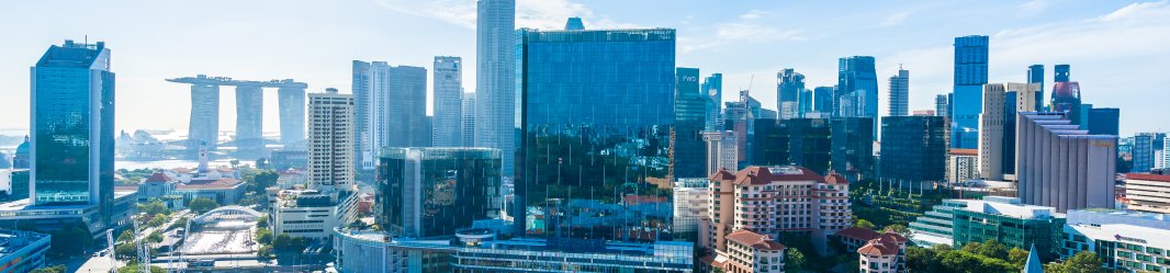 Cityscape of Smart Buildings in Singapore