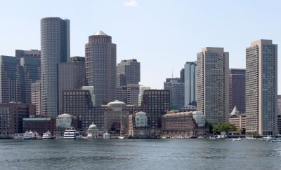 Skyline of Smart Buildings in Boston Waterfront