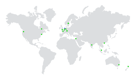 Map of all Planon offices around the world