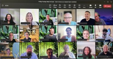 Teams call with Planon employees - friday funday meet & greet