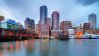 Waterfront view of the Boston skyline , Massachusetts, USA.