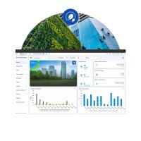software displaying smart energy consumption dashboard