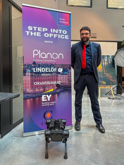 Planon robot dog at IFMA Nordic Workplace 2025