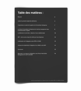 Table des matières - e-book sur l'intégration de votre système ERP avec votre solution immobilière