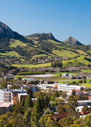 California Polytechnic State University is beautifully situated among the hills.