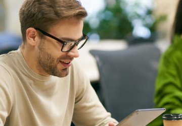 Man and woman working