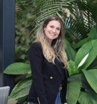 Photo of recruiter Rianne Coenen taken in the Planon greenhouse.