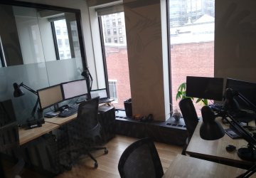 Workspace in Montreal office.