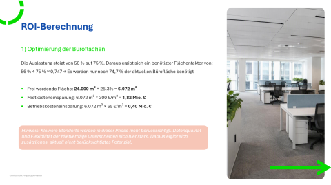 First page of Business Case Calculation Planon for Germany