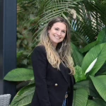 Photo of recruiter Rianne Coenen taken in the Planon greenhouse.