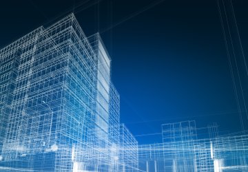 Wireframe of data in Smart Buildings with IWMS