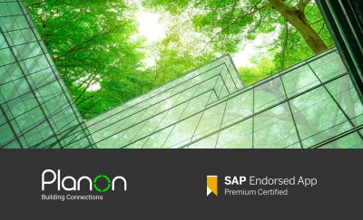 Banner with trees in the background and Planon and SAP Endorsed App logos