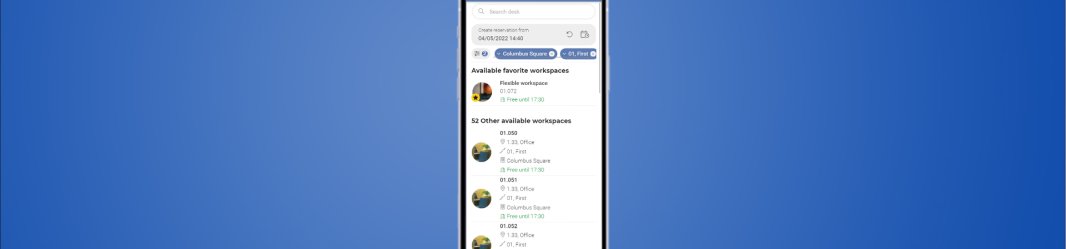Screenshot of Planon Hoteling