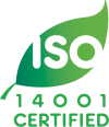 Icon of 'ISO 14001 Certified', which Planon achieved for all its Dutch operations.