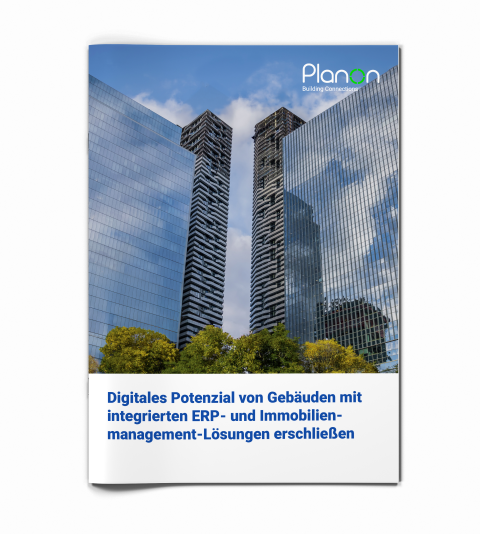 Cover des Planon E-Books über die Integration Ihres ERP-Systems mit Ihrer Immobilienlösung.