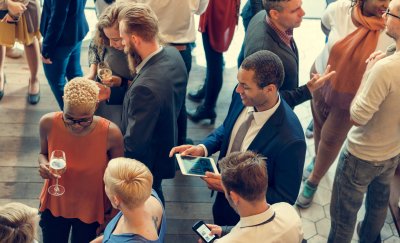 Image of people gathering at an event
