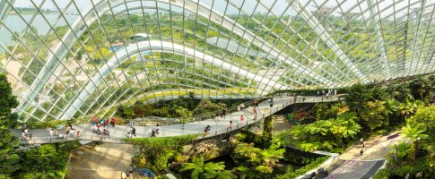 Walkway in greenhouse in Singapore
