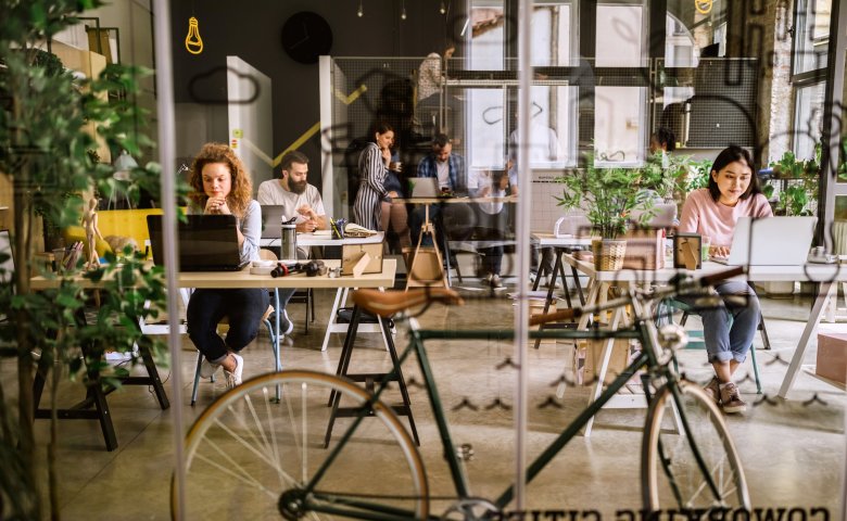 People working in modern office.