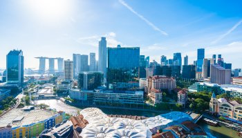 Cityscape of Smart Buildings in Singapore