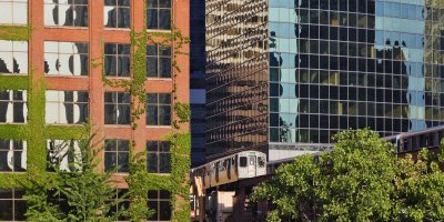 Office buildings along the Chicago river