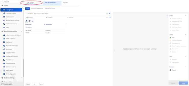 This screenshot shows how to link a user to a UserGroup automatically.