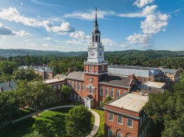 Dartmouth College campus photo taken by a drone.