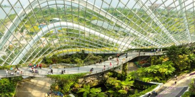 Walkway in greenhouse in Singapore