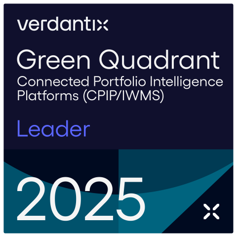 Badge - Planon Leader in Verdantix Green Quadrant CPIP/IWMS 2025