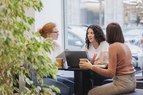 Women having a meeting.