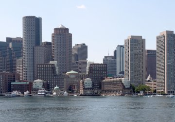 Skyline of Smart Buildings in Boston Waterfront
