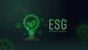 Banner - Icons with light bulb and leaf - Virtual Event - ESG by the Numbers
