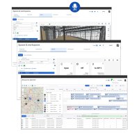 software displaying three dashboards for space management