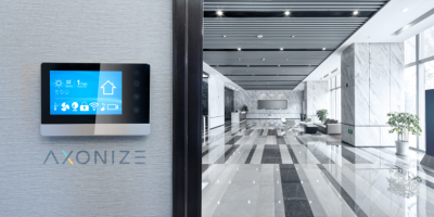 IoT dashboard in use in an office for ventilation, temperature and more.