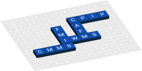 Scrabble words: CMMS, FMIS, IWMS, CPIP.