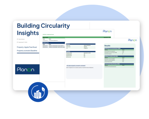 Screenshot of building circularity report