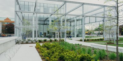 Greenhouse with garden.