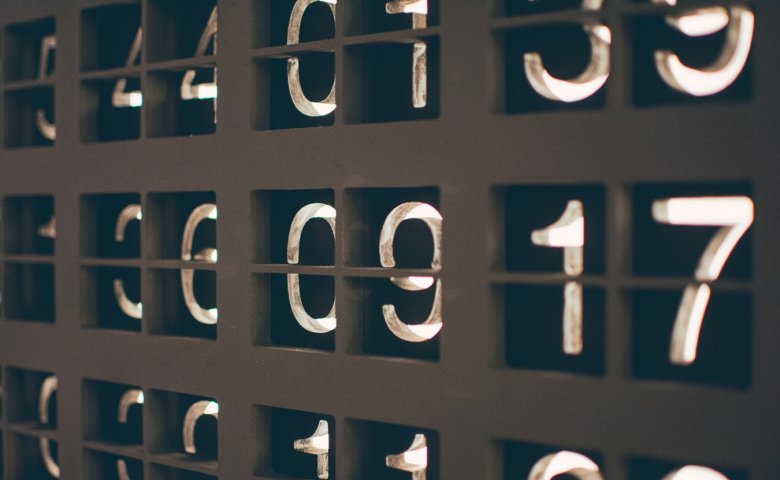 Board with numbers