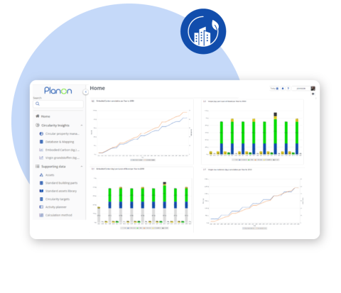 Screenshot of building circularity assessment